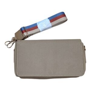 Tote Savvy Beige Compact Baby Diaper Crossbody Bag Change Kit